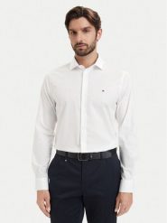 Tommy Hilfiger Koszula Cl Solid MW0MW43749 Biały Regular Fit. Białe koszule Tommy Hilfiger, m, bez wzorów, z bawełny, bez kołnierzyka, bez ramiączek. Za 329.99 zł.