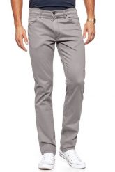 WRANGLER SPODNIE MĘSKIE GREENSBORO TIMBERWOLF W15QGE83D 112126912. Szare spodnie materiałowe Wrangler, l, bez wzorów, z materiału. W wyprzedaży za 109.99 zł.