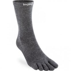 Skarpetki Injinji Liner Crew Wool. Szare skarpety Injinji, bez wzorów, ze skóry. Za 138.50 zł.
