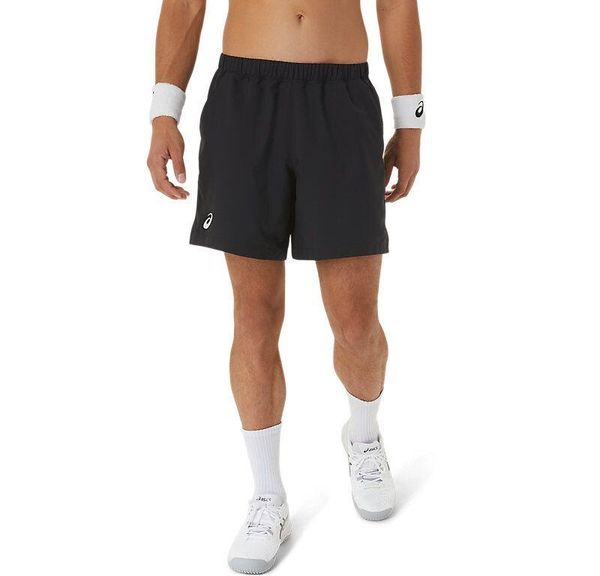 Spodenki sportowe męskie Asics Court 7in Short. Czarne krótkie spodenki sportowe ASICS, m, bez wzorów, z materiału. Za 219.00 zł.