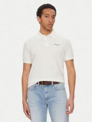 Tommy Jeans Polo Linear DM0DM20914 Biały Regular Fit. Białe koszulki polo Tommy Jeans, m, bez wzorów, z bawełny, bez kołnierzyka, bez ramiączek. Za 249.99 zł.