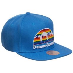 Mitchell & Ness czapka z daszkiem NBA Denver Nuggets NBA Team Ground. Niebieskie czapki z daszkiem Mitchell & Ness, bez wzorów. Za 149.00 zł.