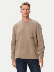 BOSS Bluza Crewneck 50564103 Szary Regular Fit. Szare bluzy Boss, l, bez wzorów, z bawełny, bez kaptura. Za 599.99 zł.