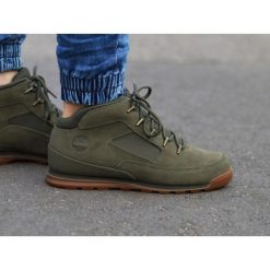 Buty lifestyle męskie Timberland Euro Rock Mid Hiker A2H7H. Zielone buty sportowe casual Timberland, bez wzorów, bez zapięcia. Za 447.80 zł.