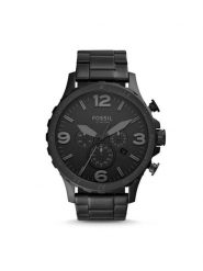 Fossil Zegarek Nate JR1401 Czarny. Czarne zegarki Fossil. Za 979.99 zł.