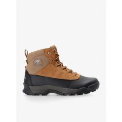 Buty zimowe męskie Sorel Buxton Lite Lace Plus WP. Czarne buty trekkingowe Sorel, na zimę, bez wzorów, bez zapięcia, trekkingowe. Za 382.99 zł.