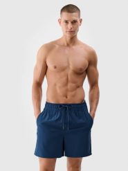 4F Spodenki plażowe boardshorty męskie - morskie M. Niebieskie szorty 4F, m, bez wzorów, z elastanu, wakacyjne. W wyprzedaży za 39.99 zł.