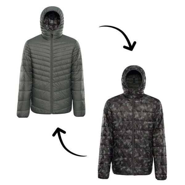 Kurtka męska ocieplana dwustronna Alpine Pro Erom. Zielone kurtki Alpine Pro, m, bez wzorów, z puchu, bez kaptura. W wyprzedaży za 319.00 zł.