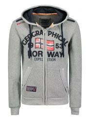 Geographical Norway Bluza "Flag" w kolorze szarym rozmiar: M. Szare bluzy Geographical Norway, m, bez wzorów, bez kaptura. Za 113.10 zł.