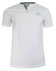 T-shirt Bawełniany, Biały z Nadrukiem, Męski, Krótki Rękaw, Dekolt z Guzikami -PAKO JEANS. Białe bluzki z długim rękawem Pako Jeans, m, bez wzorów, z bawełny, bez kołnierzyka, bez ramiączek. Za 79.00 zł.
