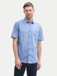 Tom Tailor Koszula 1045098 Niebieski Regular Fit. Niebieskie koszule Tom Tailor, m, bez wzorów, z bawełny, bez kołnierzyka, bez ramiączek. Za 149.99 zł.