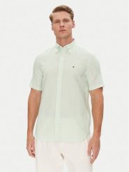 Tommy Hilfiger Koszula MW0MW40703 Zielony Regular Fit. Zielone koszule Tommy Hilfiger, m, bez wzorów, z bawełny, bez kołnierzyka, bez ramiączek. Za 229.99 zł.