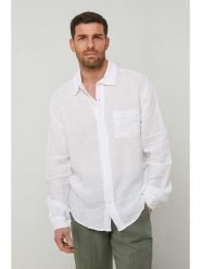 Rodier Lin Lniana koszula w kolorze białym rozmiar: L/XL. Białe koszule Rodier Lin, l, bez wzorów, ze lnu, bez kołnierzyka, bez ramiączek. Za 145.26 zł.