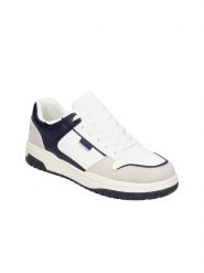 Bullboxer Sneakersy w kolorze biało-granatowym rozmiar: 44. Białe buty sportowe casual Bullboxer, bez wzorów, z materiału, bez zapięcia. Za 158.10 zł.