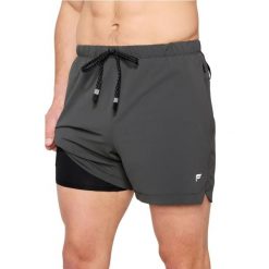 Krótki podwójny Fabletics The One 5". Szare szorty FABLETICS, bez wzorów, sportowe. Za 318.20 zł.