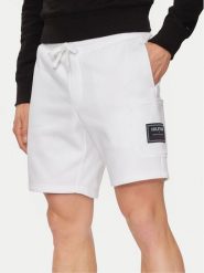 Tommy Hilfiger Szorty sportowe Flag Logo Badge MW0MW36145 Biały Regular Fit. Białe krótkie spodenki sportowe Tommy Hilfiger, m, bez wzorów, z bawełny. Za 429.99 zł.