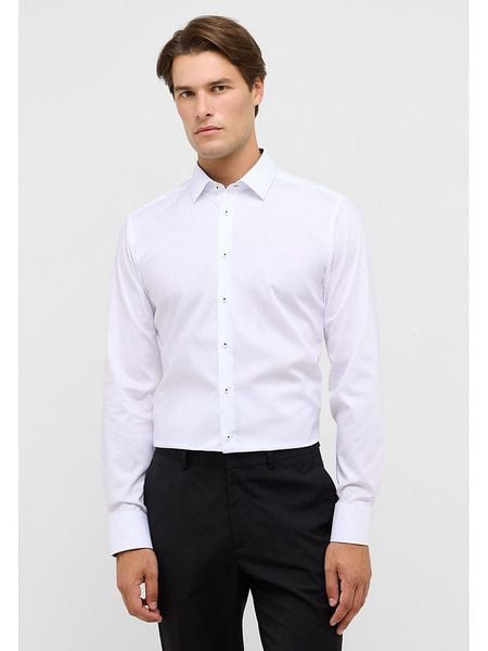 Eterna Koszula - Slim fit - w kolorze białym rozmiar: 40. Białe koszule Eterna, bez wzorów, z bawełny, bez kołnierzyka, bez ramiączek. Za 122.09 zł.