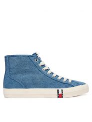 Tommy Jeans Sneakersy Archive Y2K Denim Mid Cut EN0EN03075 Niebieski. Niebieskie buty sportowe casual Tommy Jeans, bez wzorów, z denimu, bez zapięcia. Za 369.99 zł.
