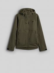 4F Kurtka softshell wiatroodporna membrana 8000 męska - khaki M. Brązowe kurtki softshell 4F, m, bez wzorów, z softshellu, bez kaptura. Za 499.99 zł.