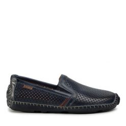 Półbuty Pikolinos. Niebieskie eleganckie półbuty Pikolinos, bez wzorów, bez obcasa, bez zapięcia. Za 419.99 zł.