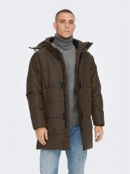 Only & Sons Płaszcz zimowy 22020156 Brązowy Regular Fit. Brązowe płaszcze Only & Sons, na zimę, m, bez wzorów, z syntetyku, bez kaptura. Za 409.99 zł.
