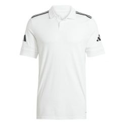 Koszulka męska adidas Squadra 25 Polo. Białe koszulki polo Adidas, m, bez wzorów, bez kołnierzyka, bez ramiączek. Za 83.00 zł.