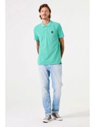 Garcia Koszulka polo w kolorze turkusowym rozmiar: 3XL. Niebieskie koszulki polo sportowe Garcia, xl, bez wzorów, z bawełny, bez kołnierzyka, bez ramiączek. Za 105.88 zł.