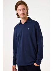 Garcia Koszulka polo w kolorze granatowym rozmiar: XL. Niebieskie koszulki polo sportowe Garcia, xl, bez wzorów, z bawełny, bez kołnierzyka, bez ramiączek. Za 114.98 zł.
