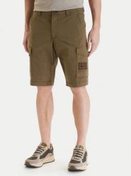 Napapijri Szorty materiałowe N-Horton NP0A4HOS Khaki Regular Fit. Brązowe szorty Napapijri, m, bez wzorów, z bawełny. Za 439.99 zł.