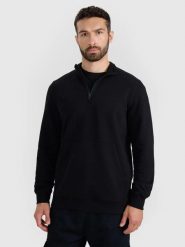 BLUZA MĘSKA 4F Z ZAMKIEM O DŁUGOŚCI 46054 BAWEŁNIANA TSWSM1902 KOLOR CZARNY. Czarne bluzy bez kaptura 4F, l, bez wzorów, z bawełny, bez kaptura. Za 159.99 zł.
