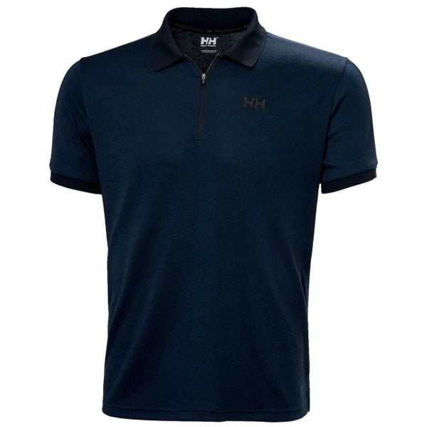 Koszulka polo z zamkiem błyskawicznym 1/2 Helly Hansen HP. Niebieskie koszulki polo Helly Hansen, m, bez wzorów, bez kołnierzyka, bez ramiączek, żeglarskie. Za 359.50 zł.