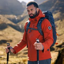 Dlx Montgomery- Męska kurtka przeciwdeszczowa Dlx czerwona. Czerwone kurtki DLX, m, bez wzorów, bez kaptura. Za 610.99 zł.