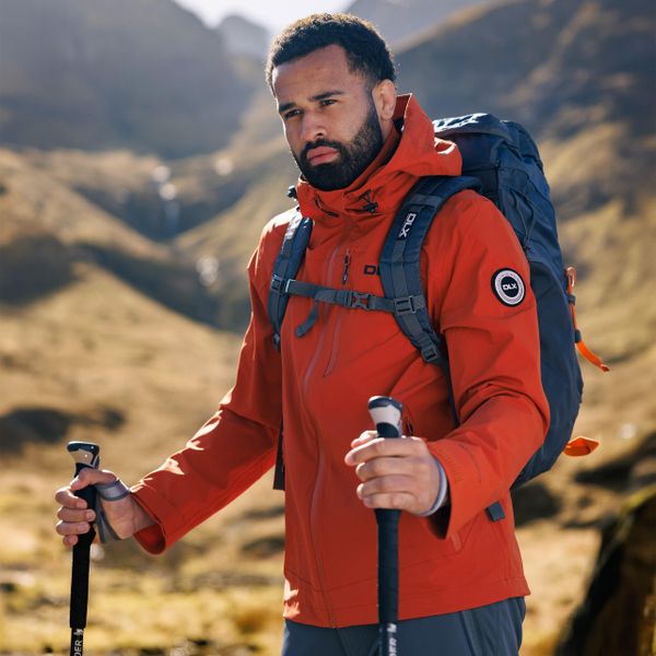 Dlx Montgomery- Męska kurtka przeciwdeszczowa Dlx czerwona. Czerwone kurtki DLX, m, bez wzorów, bez kaptura. Za 610.99 zł.