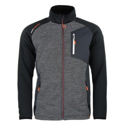 Polarowa kurtka dresowa Peak Mountain Cerin. Czarne kurtki Peak Mountain, bez wzorów, z dresówki, bez kaptura. W wyprzedaży za 355.85 zł.