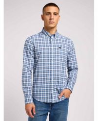 LEE MĘSKA KOSZULA LEE BUTTON DOWN ATLANTIC 112349957 L880015643. Koszule Lee, l, bez wzorów, bez kołnierzyka, bez ramiączek. Za 179.99 zł.