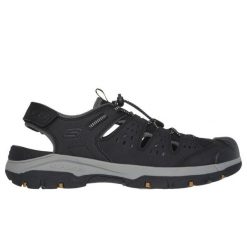 Sandały Skechers Menard M 205113 Blk czarne. Czarne sandały z syntetyku, bez zapięcia. Za 531.42 zł.