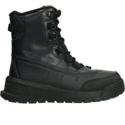 Buty turystyczne zimowe męskie Columbia Bugaboot Celsius. Czarne buty trekkingowe Columbia, na zimę, bez wzorów, bez zapięcia, trekkingowe. Za 627.99 zł.