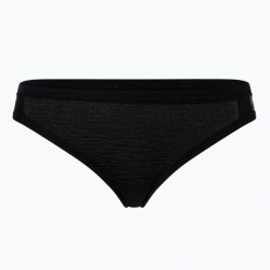Majtki termoaktywne super.natural Tundra 175 Thong. Czarne bielizna termoaktywna super.natural, xs, bez wzorów, z materiału, bez ramiączek, na fitness i siłownię. Za 159.99 zł.