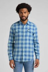 LEE CLEAN REG WESTERN MĘSKA KOSZULA W KRATĘ DŁUGI RĘKAW LOGO MINT BLUE L66ROAUD 112145391. Niebieskie koszule Lee, l, bez wzorów, bez kołnierzyka, bez ramiączek. Za 139.99 zł.