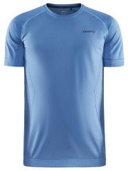 Craft Koszulka sportowa "Core Dry Active" w kolorze niebieskim rozmiar: L. Niebieskie t-shirty sportowe Craft, bez wzorów, bez ramiączek, outdoorowe. Za 95.69 zł.