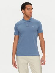 BOSS Polo Passenger 50507803 Niebieski Slim Fit. Niebieskie koszulki polo Boss, m, bez wzorów, z bawełny, bez kołnierzyka, bez ramiączek. Za 269.99 zł.