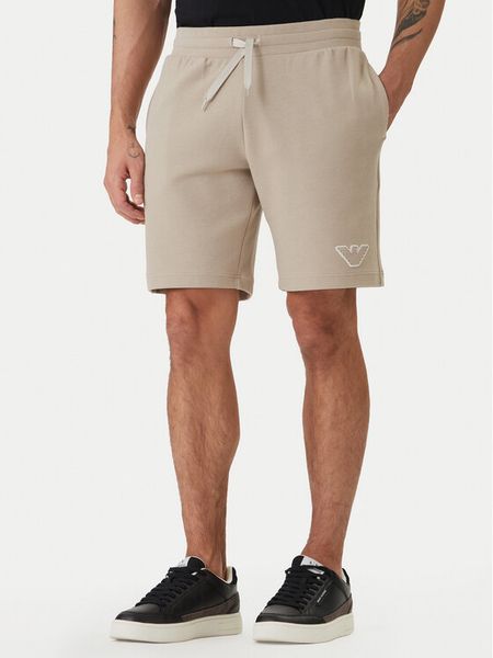 Emporio Armani Underwear Szorty sportowe EM000495 AF19053 U1102 Beżowy. Brązowe krótkie spodenki sportowe Emporio Armani Underwear, m, bez wzorów, z bawełny. Za 439.99 zł.