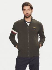 Aeronautica Militare Bluza 242FE1871F439 Khaki Regular Fit. Brązowe bluzy Aeronautica Militare, m, bez wzorów, z bawełny, bez kaptura. Za 599.99 zł.