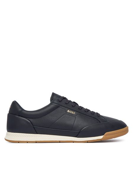 BOSS Sneakersy Nitan 50568493 Granatowy. Niebieskie buty sportowe casual Boss, bez wzorów, ze skóry, bez zapięcia. Za 849.99 zł.
