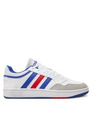 Adidas Sneakersy Hoops 3.0 IH0335 Biały. Białe buty sportowe casual Adidas, bez wzorów, ze skóry, bez zapięcia. Za 179.99 zł.