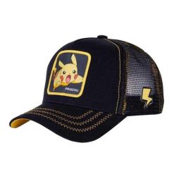 Męska Czapka Z Daszkiem Pokemon Pikachu Trucker Cap. Czarne czapki z daszkiem Capslab, bez wzorów. Za 186.99 zł.