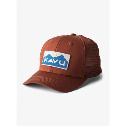Czapka z daszkiem Kavu Above Standard - cherry mahogany. Czerwone czapki z daszkiem KAVU, bez wzorów. Za 151.99 zł.