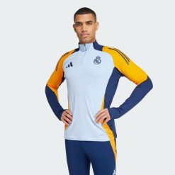 Bluza Real Madrid Tiro 24 Competition Training. Brązowe bluzy Adidas, m, bez wzorów, z materiału, bez kaptura. W wyprzedaży za 278.05 zł.