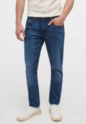 MUSTANG OREGON TAPERED MĘSKIE SPODNIE JEANSOWE JEANSY DŻINSY DENIM BLUE 1014041 5000 883. Niebieskie spodnie materiałowe Mustang, na co dzień, l, bez wzorów, z bawełny, casualowe, z obniżonym stanem, długie. Za 199.99 zł.