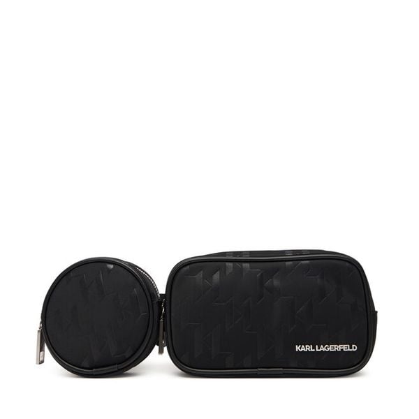 Nerka KARL LAGERFELD. Czarne saszetki i nerki KARL LAGERFELD, bez wzorów. Za 489.99 zł.